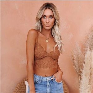 JUNIE LACE BRALETTE – GINGER – SMALL